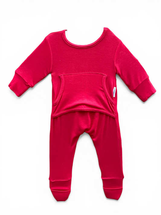 Stretchaboo Jelly Red Bamboo Baby Grow