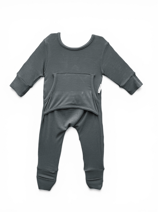 Stretchaboo Slate Grey Bamboo Baby Grow - Stretchaboo