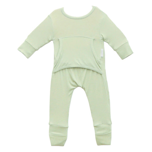 Stretchaboo Wise Old Green Bamboo Baby Grow - Stretchaboo