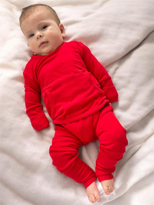 Stretchaboo Jelly Red Bamboo Baby Grow