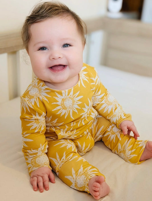 Stretchaboo Here Come the Suns Bamboo Baby Grow