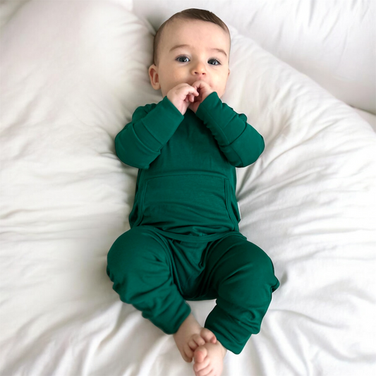 Stretchaboo Baize Green Bamboo Baby Grow