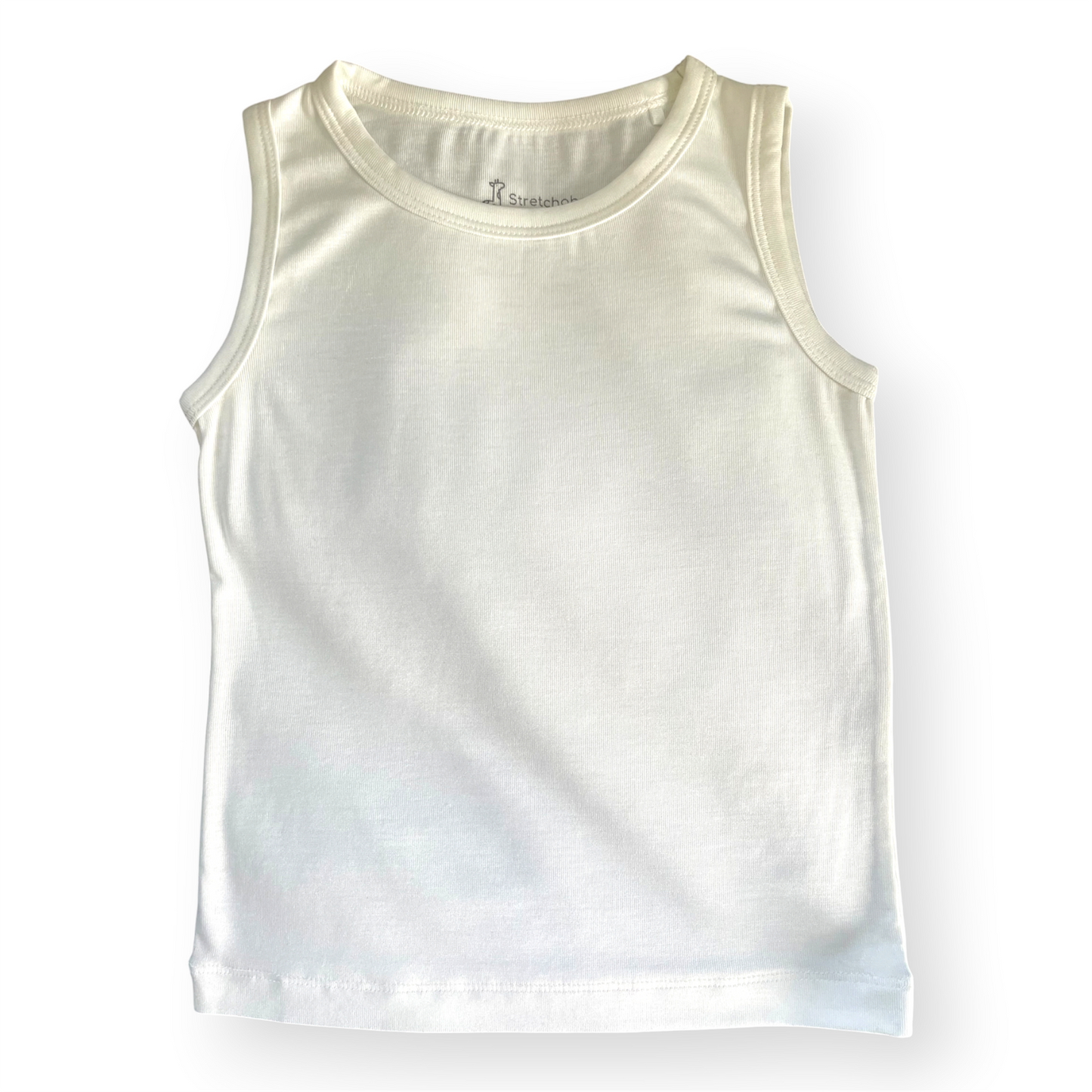 Stretchaboo White Bamboo Baby Vest
