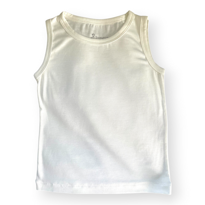 Stretchaboo White Bamboo Baby Vest
