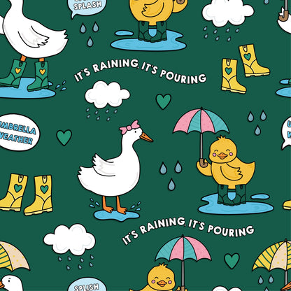 Stretchaboo x Sam Jayne Rainy Day for Ducks Bamboo Baby Grow