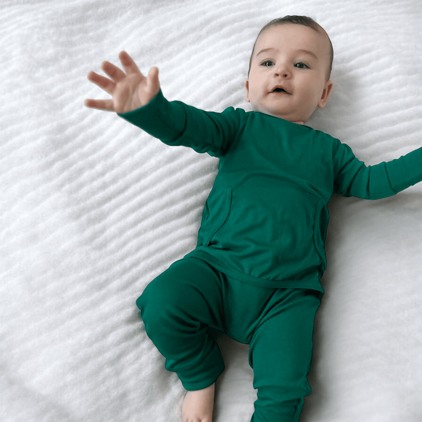 Stretchaboo Baize Green Bamboo Baby Grow - Stretchaboo