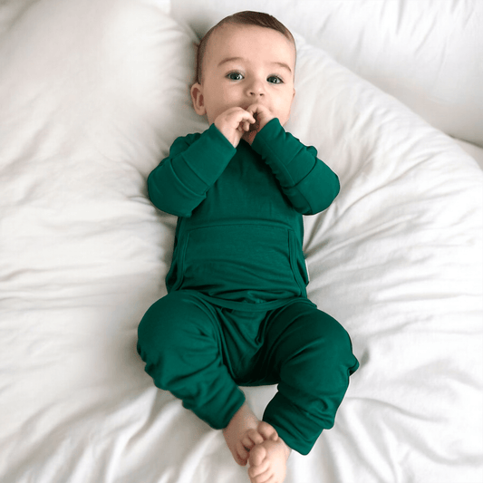 Stretchaboo Baize Green Bamboo Baby Grow - Stretchaboo