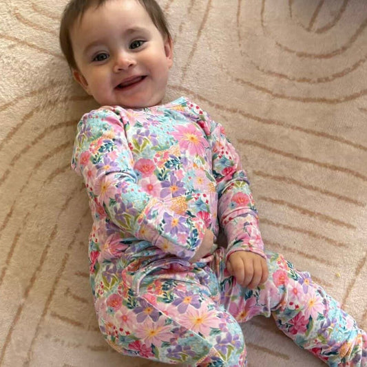 Stretchaboo Blooming Lovely Bamboo Baby Grow - Stretchaboo