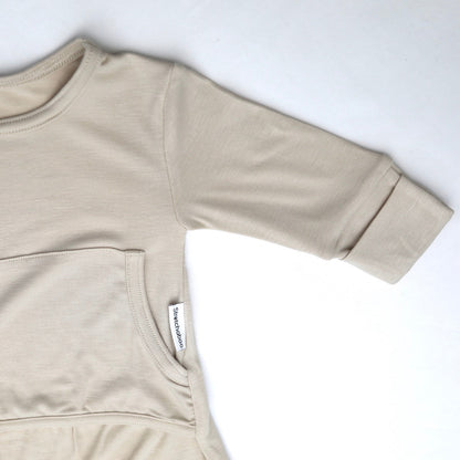 Stretchaboo Brilliant Beige Baby Grow - Stretchaboo