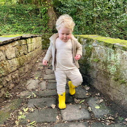 Stretchaboo Brilliant Beige Bamboo Baby Grow - Stretchaboo