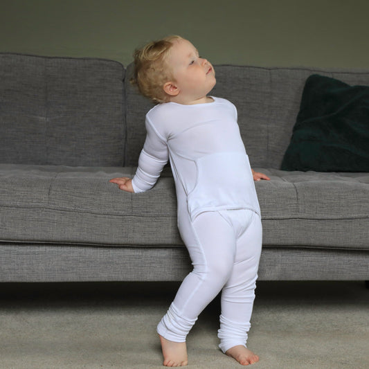 Stretchaboo Lightning White Baby Grow - Stretchaboo