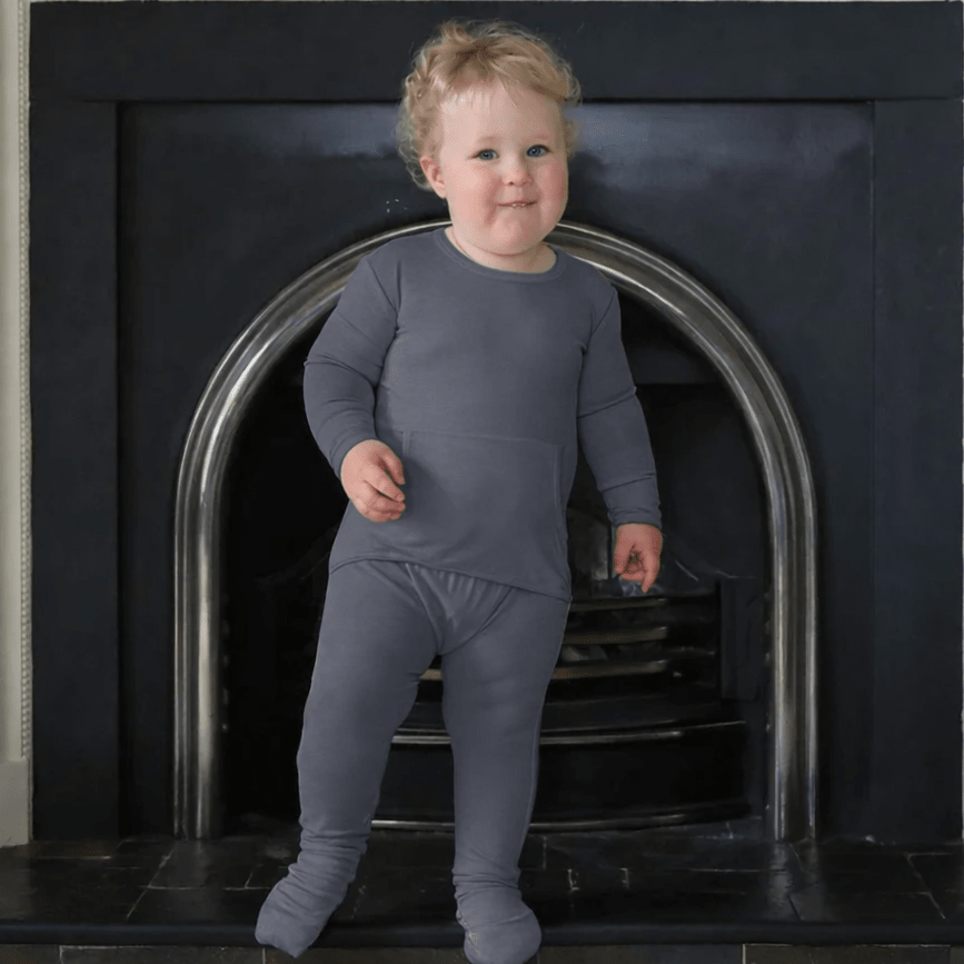 Stretchaboo Slate Grey Bamboo Baby Grow - Stretchaboo