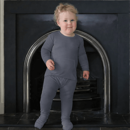 Stretchaboo Slate Grey Bamboo Baby Grow - Stretchaboo