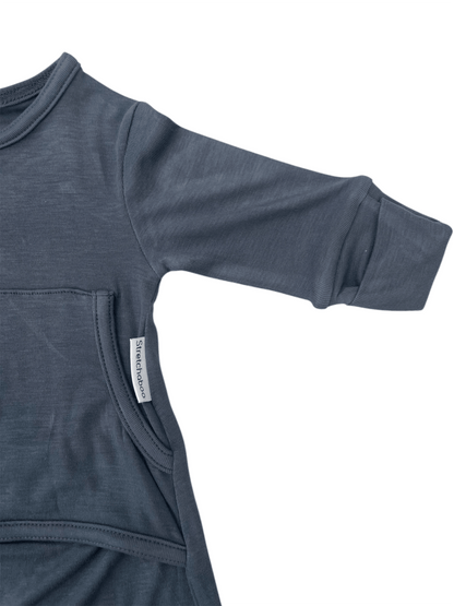 Stretchaboo Slate Grey Bamboo Baby Grow - Stretchaboo
