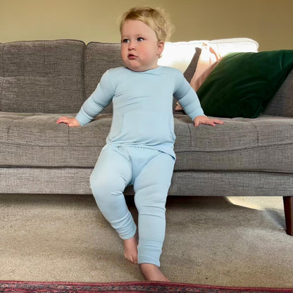 Stretchaboo Volare Light Blue Bamboo Baby Grow - Stretchaboo