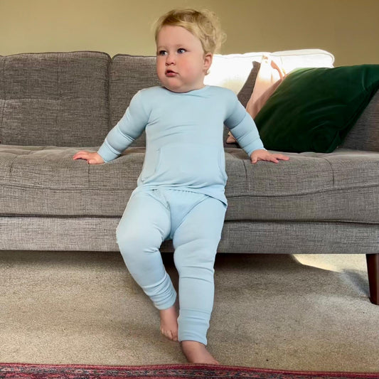 Stretchaboo Volare Light Blue Bamboo Baby Grow - Stretchaboo