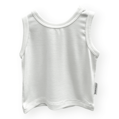 Stretchaboo White Bamboo Baby Vest - Stretchaboo