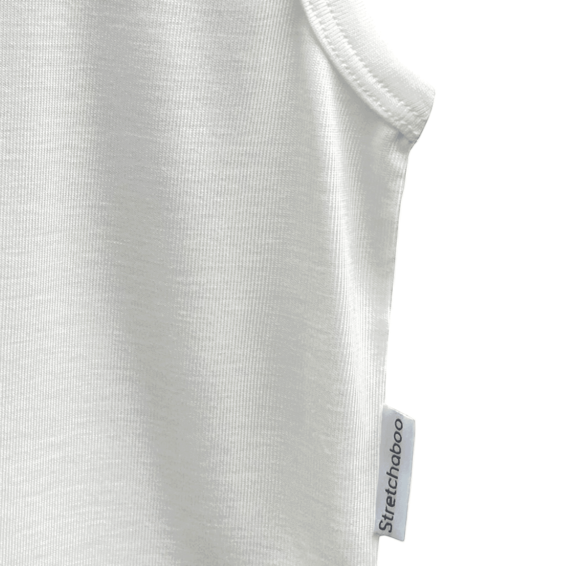 Stretchaboo White Bamboo Baby Vest - Stretchaboo