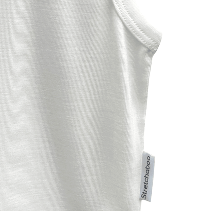 Stretchaboo White Bamboo Baby Vest - Stretchaboo