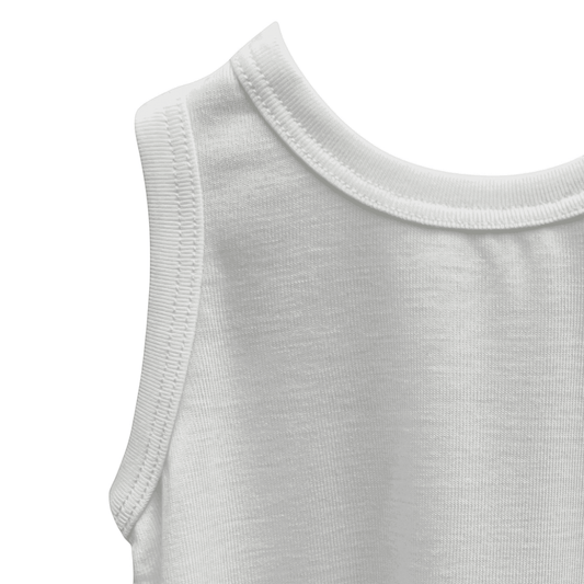 Stretchaboo White Bamboo Baby Vest - Stretchaboo
