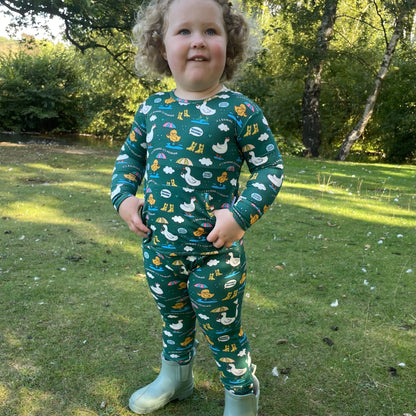 Stretchaboo x Sam Jayne Rainy Day for Ducks Bamboo Baby Grow - Stretchaboo